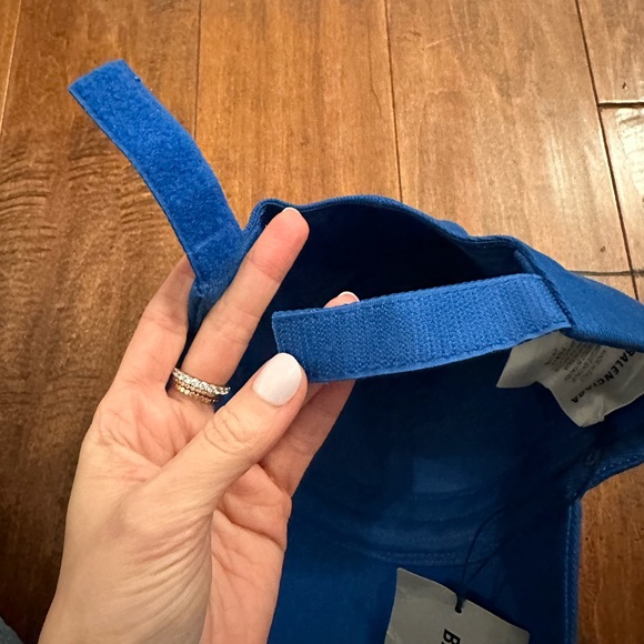 Balenciaga Blue Logo Embroidered Baseball Hat - Picture 8 of 16